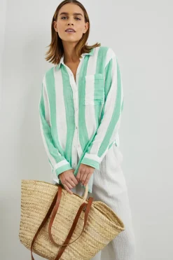 JAYLIN SHIRT - JADE STRIPE|Rails Cheap