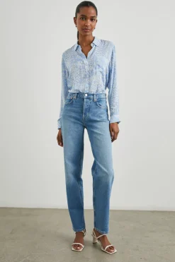 JOSEPHINE SHIRT - AQUA MIXED ANIMALS|Rails Flash Sale