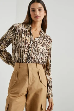 JOSEPHINE SHIRT - NEUTRAL IKAT|Rails Shop