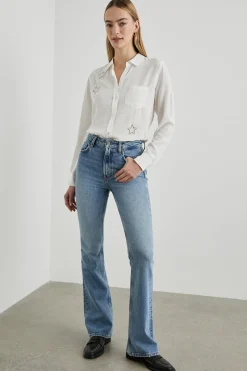KATE SHIRT - IVORY EYELET STARS|Rails Sale