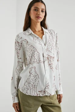 KATHRYN SHIRT - CAMEL JUNGLE CATS|Rails Fashion