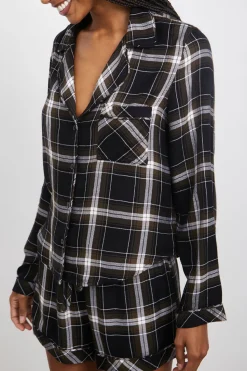 KELLEN PAJAMA SET - WHITE KALAMATA BLACK|Rails Sale