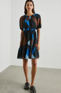 KHLOE DRESS - BLUE MULTI COLOR BLOCK|Rails Store