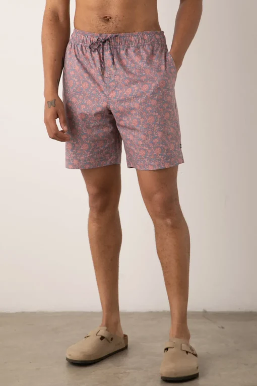 KIAN SWIM SHORT - COASTAL WOOD BLOCK ROYAL BLAZE|Rails New