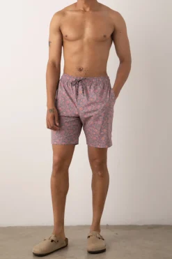 KIAN SWIM SHORT - COASTAL WOOD BLOCK ROYAL BLAZE|Rails New