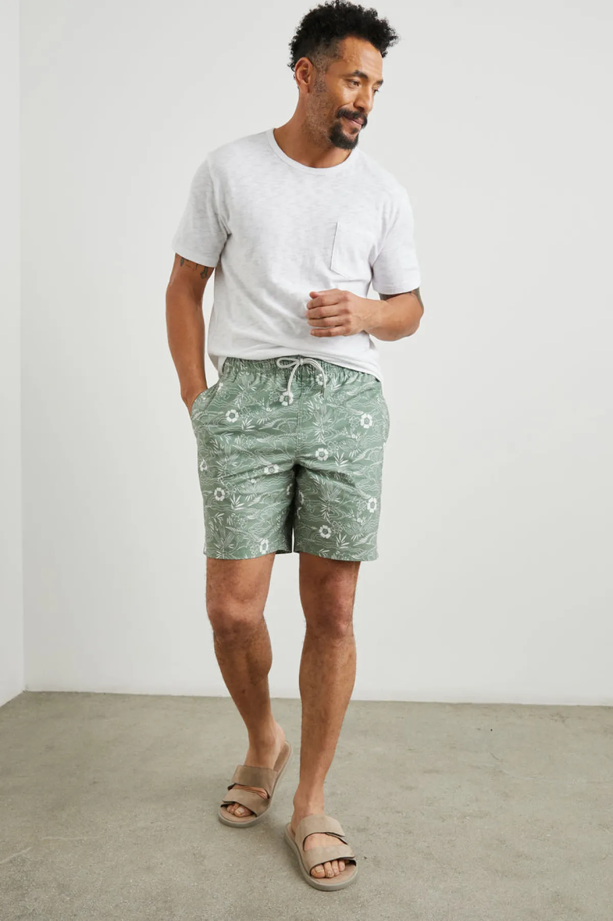 KIAN SWIM SHORT - JAPANESE STENCIL FATIGUE|Rails Shop