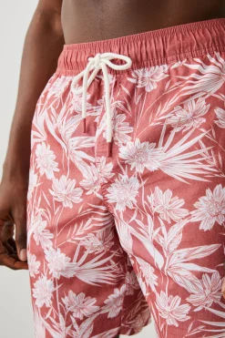 KIAN SWIM SHORT - JUNGLE FOLIAGE RED|Rails Fashion