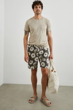 KIAN SWIM SHORT - SUNFLOWER TWIRL BARK|Rails Fashion
