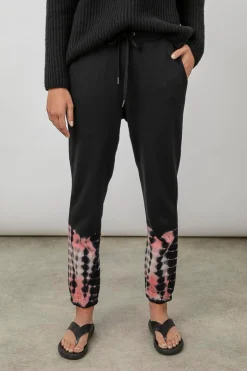 KINGSTON SWEATPANT - BLACK PETAL TIE DYE|Rails Flash Sale