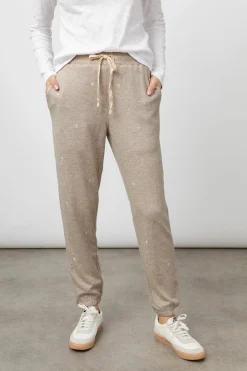 KINGSTON SWEATPANT - HEATHER BROWN EMBROIDERED STARS|Rails Store