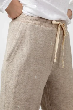 KINGSTON SWEATPANT - HEATHER BROWN EMBROIDERED STARS|Rails Store