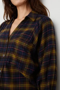 LAUREN SHIRT - NAVY HAZELNUT PINK|Rails Cheap