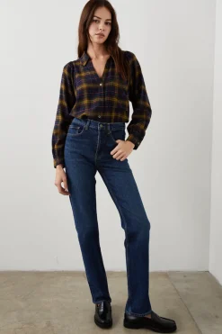 LAUREN SHIRT - NAVY HAZELNUT PINK|Rails Cheap