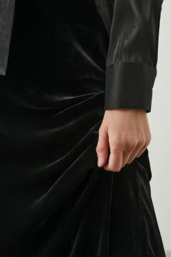 LEIA SKIRT - BLACK VELVET|Rails Fashion
