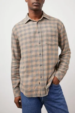 LENNOX SHIRT - CHARCOAL MIRE|Rails Hot
