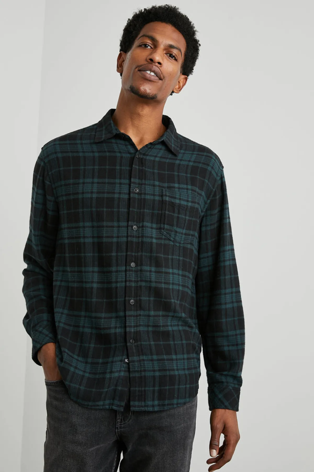 LENNOX SHIRT - EMERALD SHADOW|Rails Cheap