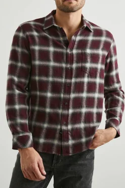LENNOX SHIRT - OXBLOOD FERN|Rails Discount