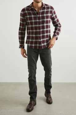 LENNOX SHIRT - OXBLOOD FERN|Rails Discount