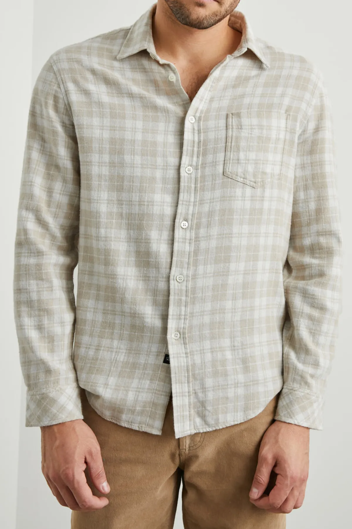 LENNOX SHIRT - PALAMINO WHITE MELANGE|Rails Online
