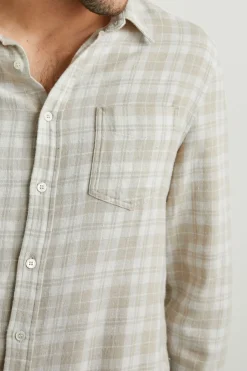 LENNOX SHIRT - PALAMINO WHITE MELANGE|Rails Online