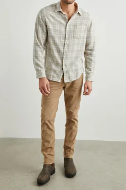 LENNOX SHIRT - PALAMINO WHITE MELANGE|Rails Online