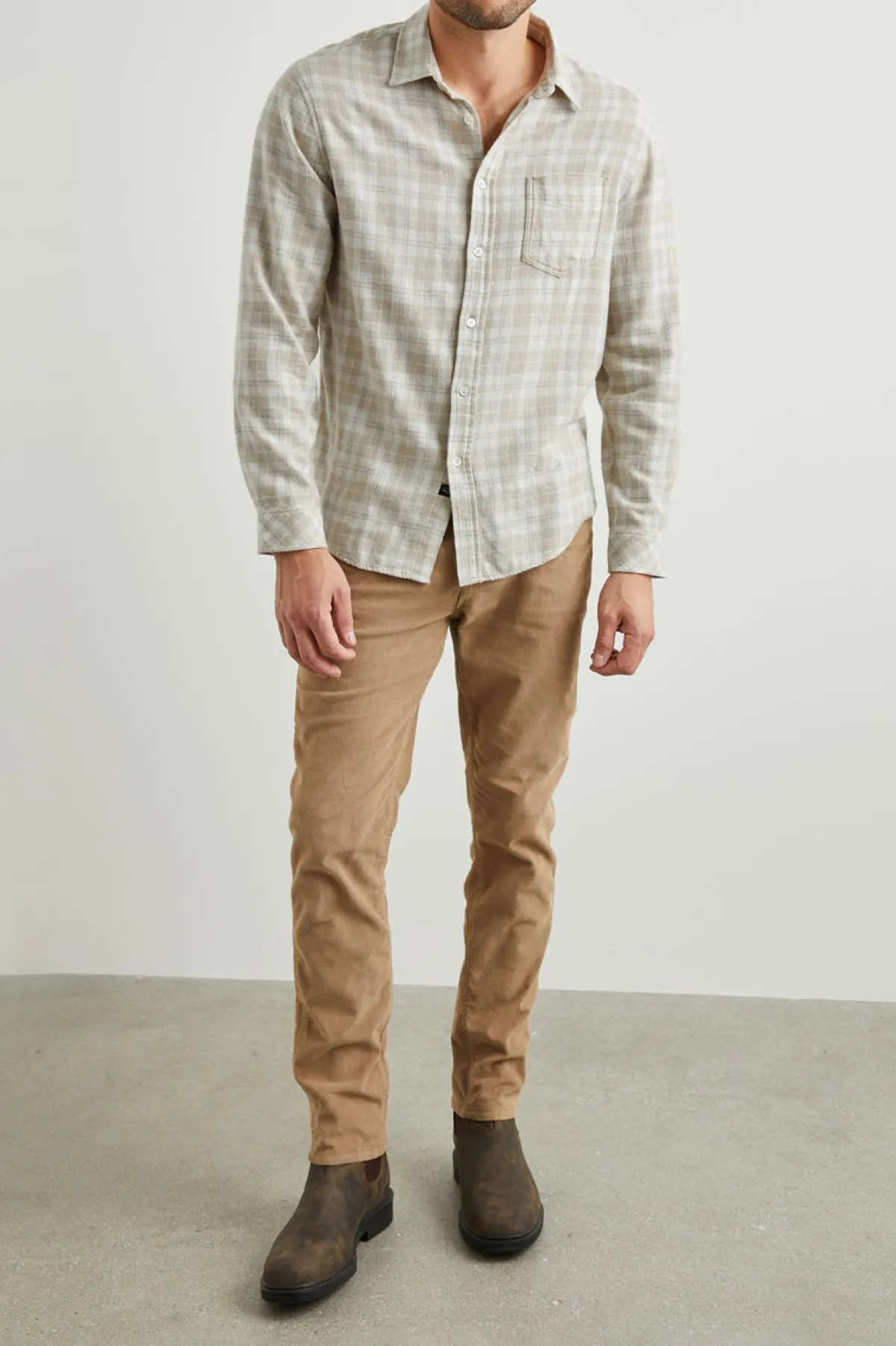 LENNOX SHIRT - PALAMINO WHITE MELANGE|Rails Online