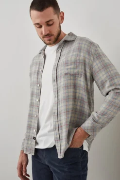 LENNOX SHIRT - PAPER GREY MELANGE|Rails Cheap