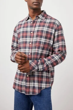 LENNOX SHIRT - RED SHADOW MELANGE|Rails Discount