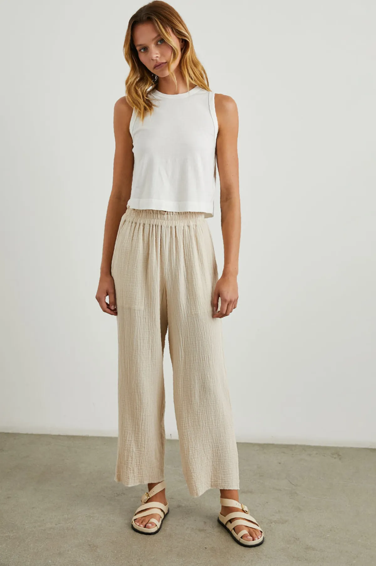 LEON CROP PANT - FLAX|Rails Sale