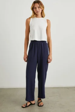 LEON CROP PANT - NAVY|Rails New