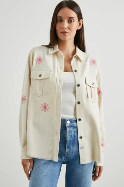 LOREN SHIRT JACKET - ECRU|Rails Sale