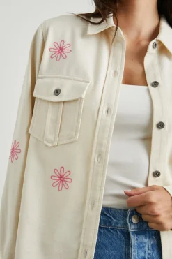 LOREN SHIRT JACKET - ECRU|Rails Sale