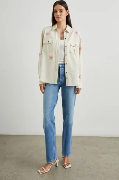 LOREN SHIRT JACKET - ECRU|Rails Sale