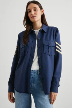 LOREN SHIRT JACKET - NAVY|Rails Online