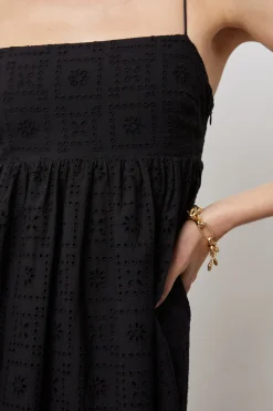 LUCILLE DRESS - BLACK SEA EYELET|Rails Fashion
