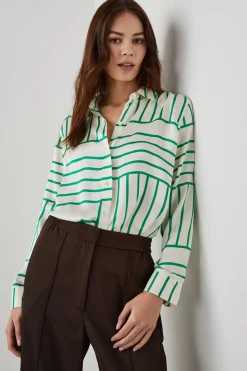 MARA SHIRT - GREEN LINE ART|Rails Shop
