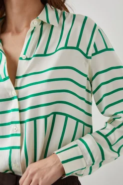 MARA SHIRT - GREEN LINE ART|Rails Shop