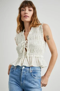 MARTINE TOP - IVORY SEERSUCKER|Rails Outlet