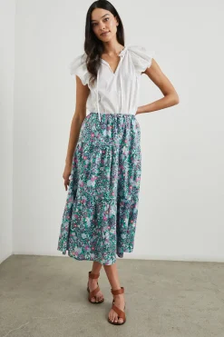 MARY SKIRT - NAVY LEILANI FLORAL|Rails Cheap