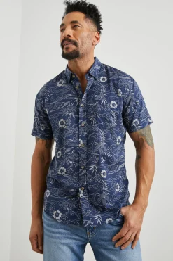 MONACO SHIRT - JAPANESE STENCIL NAVY|Rails Store