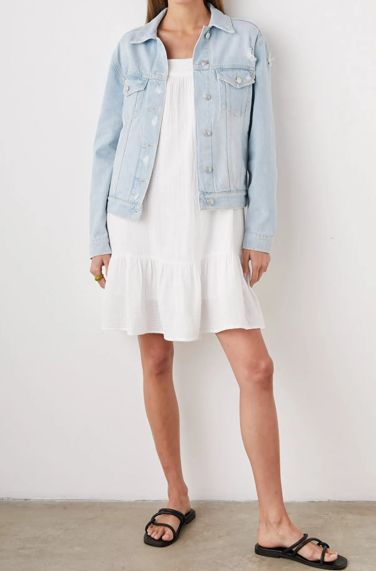 MULHOLLAND JACKET - FADED BLUE DISTRESS|Rails Fashion