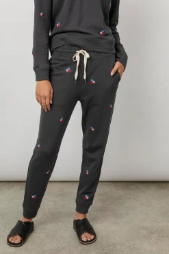 OAKLAND SWEATPANT - VINTAGE BLACK FLOWER BUDS|Rails Best Sale
