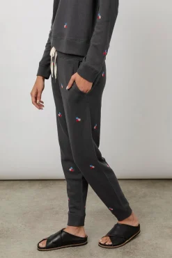OAKLAND SWEATPANT - VINTAGE BLACK FLOWER BUDS|Rails Best Sale