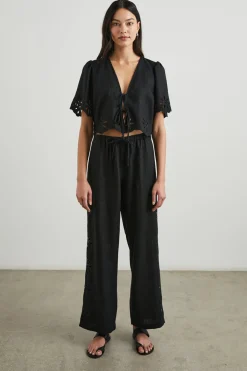 PARI TOP - BLACK EYELET|Rails Hot