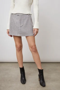 PRIM SKIRT - LILAC NAVY MINI CHECK|Rails Fashion