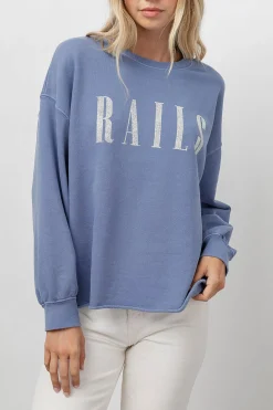 SIGNATURE SWEATSHIRT - WASHED INDIGO |Rails Fashion