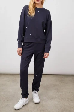 RAMONA SWEATSHIRT - NAVY BUDS|Rails Outlet