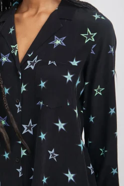 REBEL SHIRT - BLACK COSMIC STARS|Rails Shop