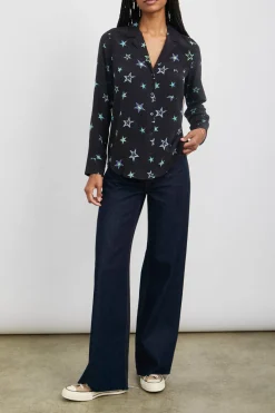 REBEL SHIRT - BLACK COSMIC STARS|Rails Shop