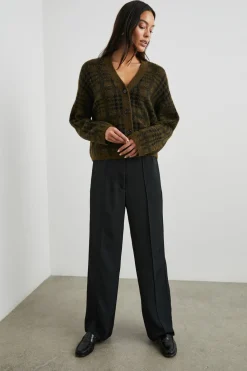 REESE CARDIGAN - OLIVE PLAID|Rails Best Sale